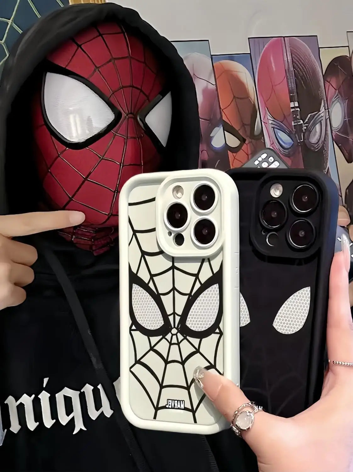 Funda de teléfono TPU suave multietapa de Spider Man para iPhone 14 Pro 15 16 Plus 13 Pro Max 12 11 X XS XR 7 8 Plus .