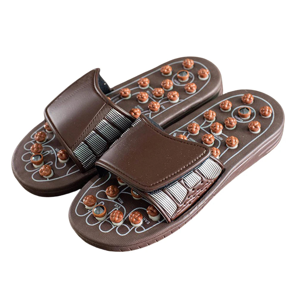 Acupressure Massage Slippers - Foot Reflexology, Blood Circulation Stimulation, Adjustable for Men and Women.