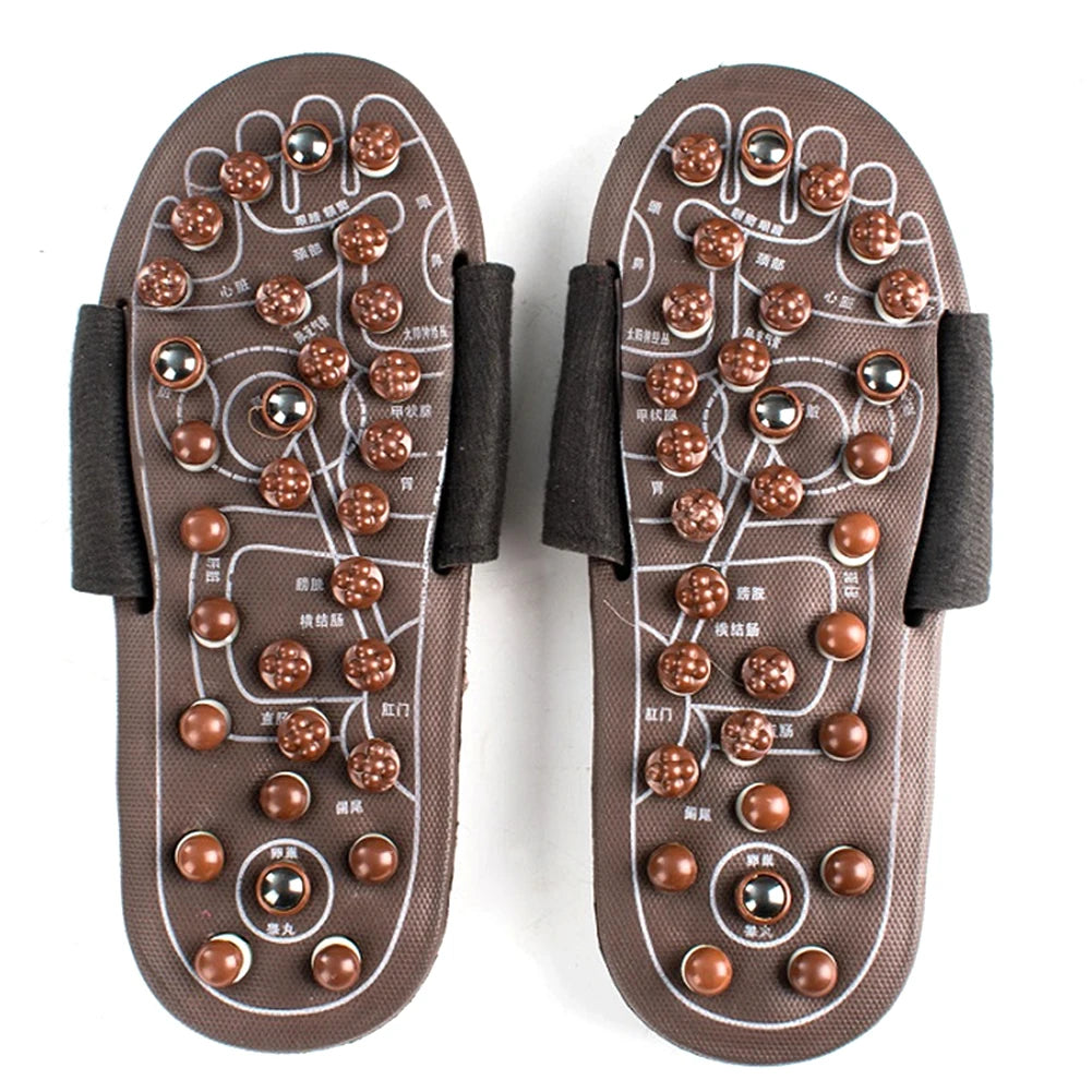 Acupressure Massage Slippers - Foot Reflexology, Blood Circulation Stimulation, Adjustable for Men and Women.