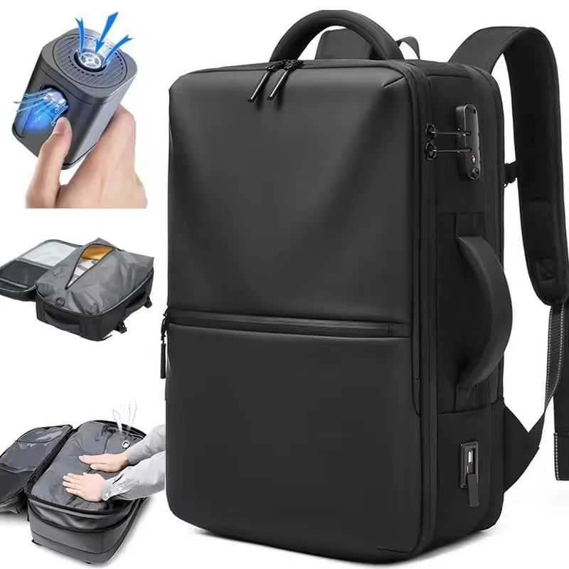 Travel Backpack - Airline Approved Carry-On Luggage Bag, Vacuum Compression, Waterproof, for Laptop, Business and School.