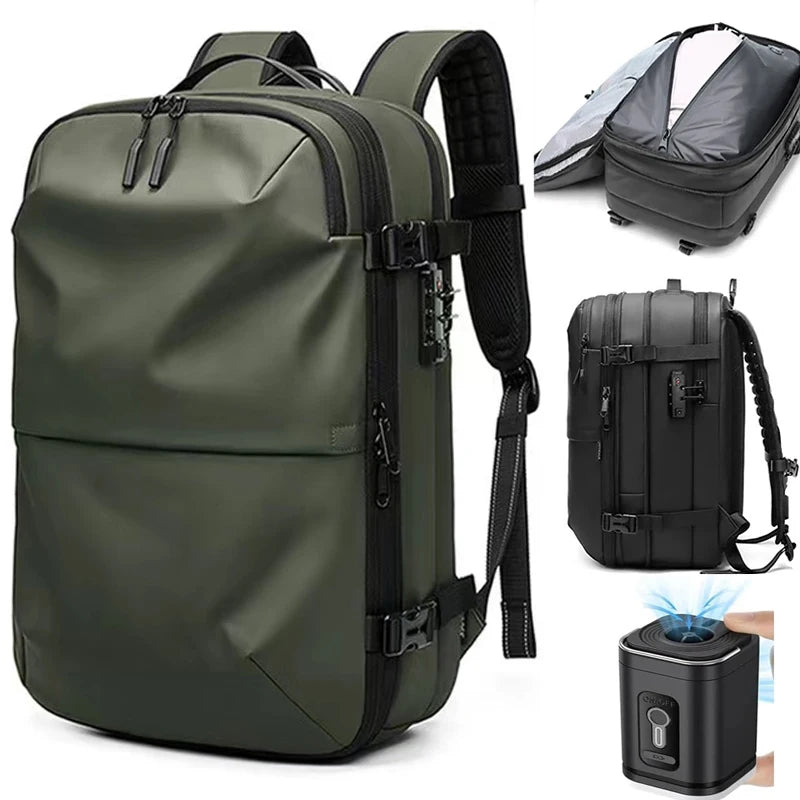 Travel Backpack - Airline Approved Carry-On Luggage Bag, Vacuum Compression, Waterproof, for Laptop, Business and School.