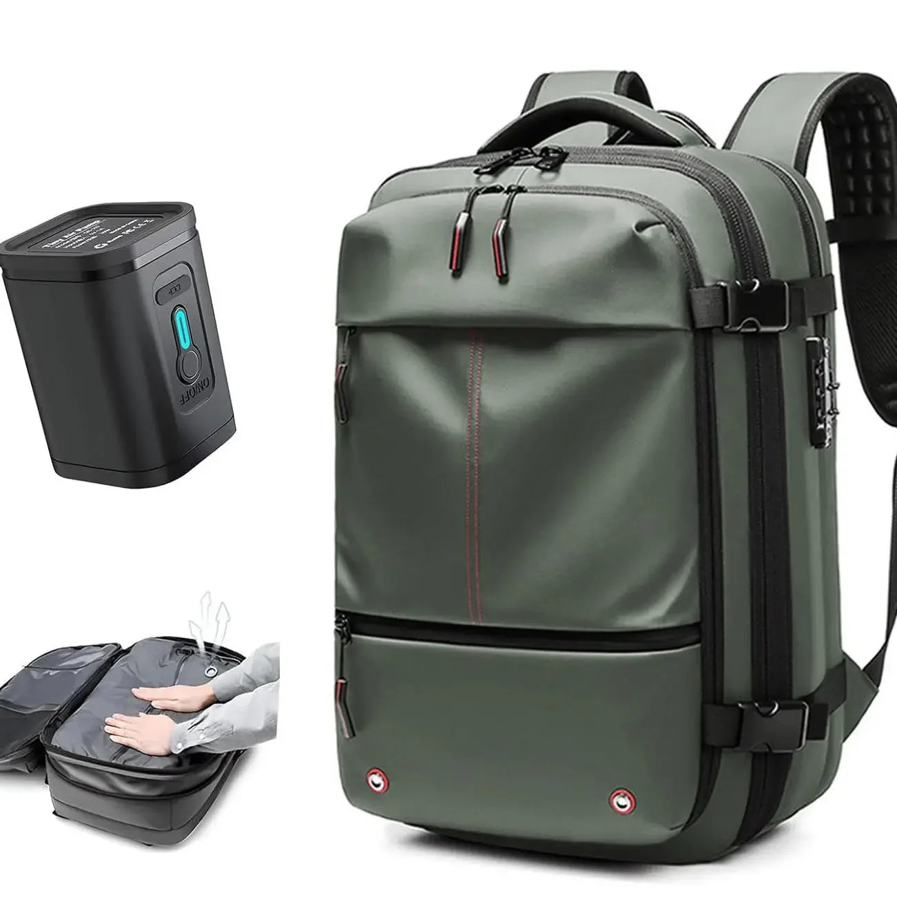 Travel Backpack - Airline Approved Carry-On Luggage Bag, Vacuum Compression, Waterproof, for Laptop, Business and School.