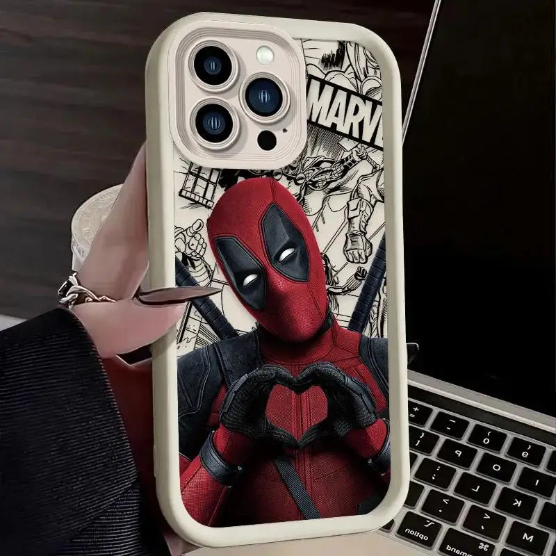 Funda de silicona Marvel Deadpool Groot para iPhone 15 14 13 12 11 X XS XR, suave y linda.